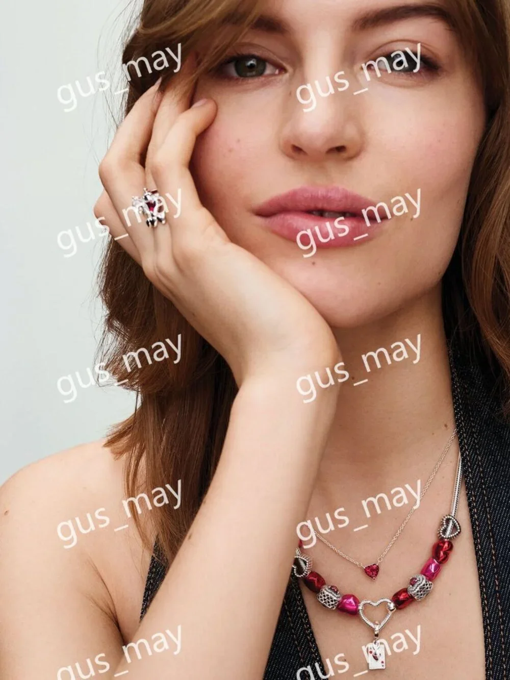 Pandora Metallic Red Heart Charm